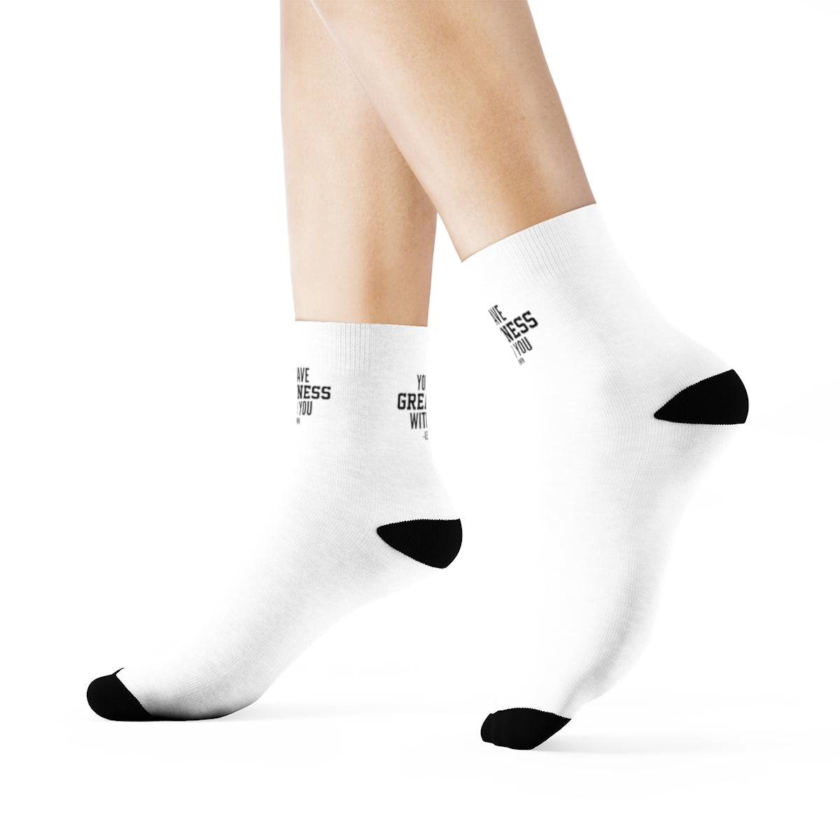 "Greatness Within You" Crew Socks