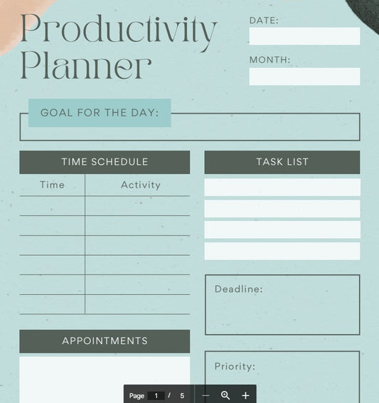 Productivity Planner