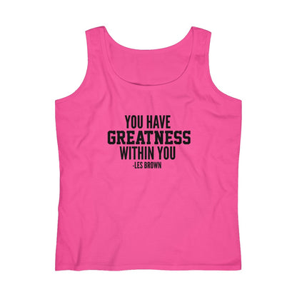 "Greatness Within You" Women's Lightweight Tank Top