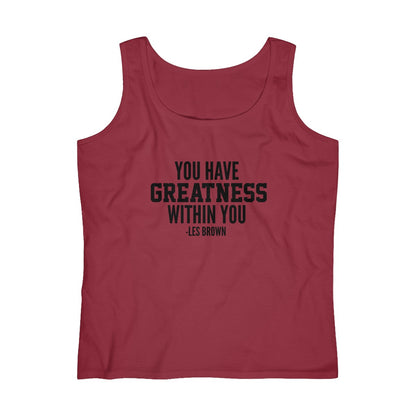 "Greatness Within You" Women's Lightweight Tank Top